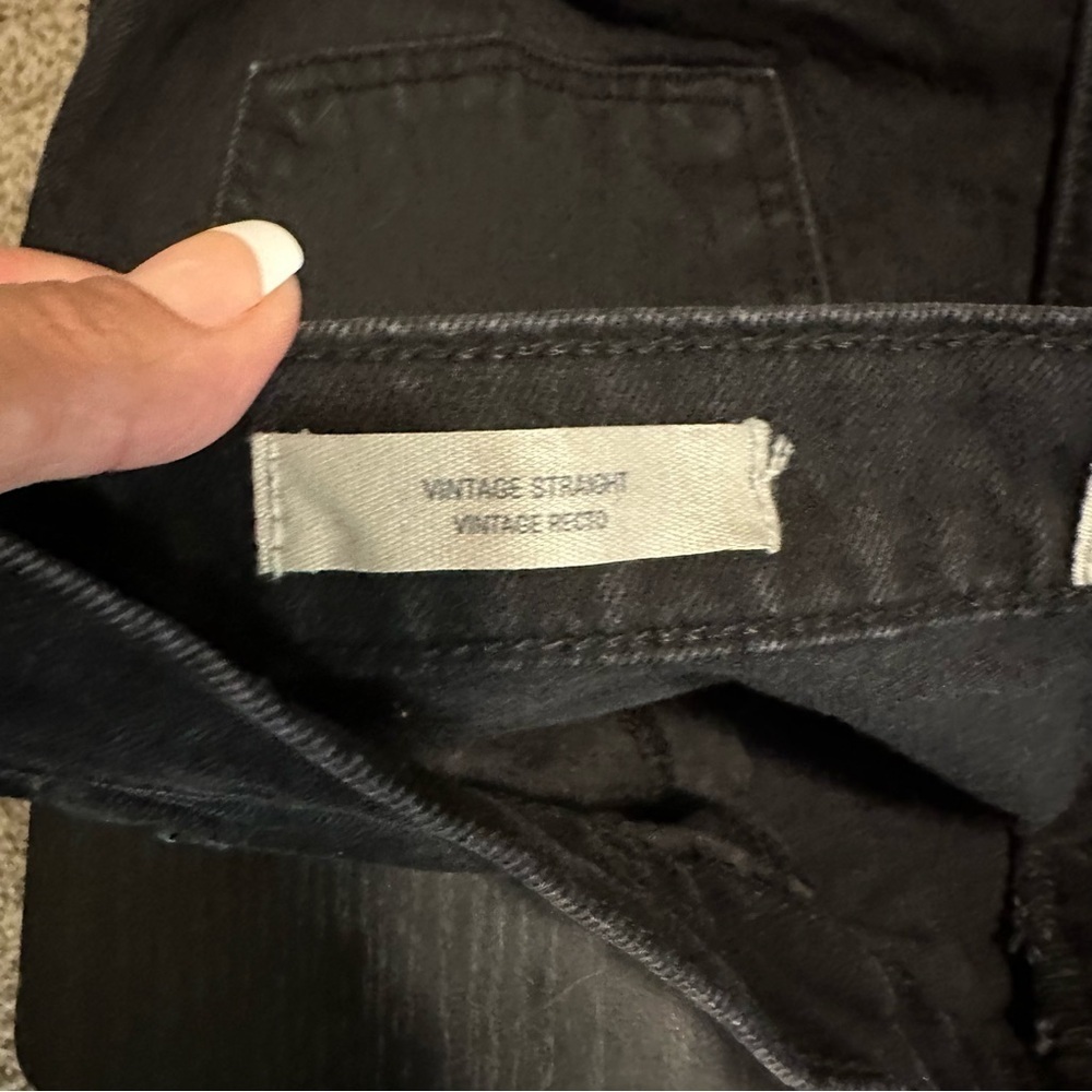 Women's High-Rise Vintage Straight Jeans Universal Thread Black 24 - Picture 12 of 14